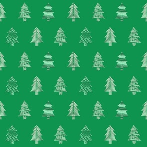 Green Christmas Tree - Holiday Trees - Brush Strokes - Minimal ©designsbyroochita