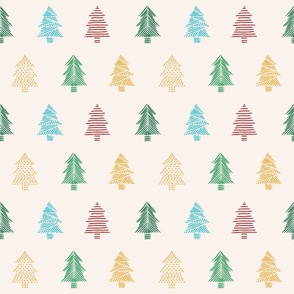 Colorful Christmas Tree - Holiday Trees - Brush Strokes - Minimal ©designsbyroochita