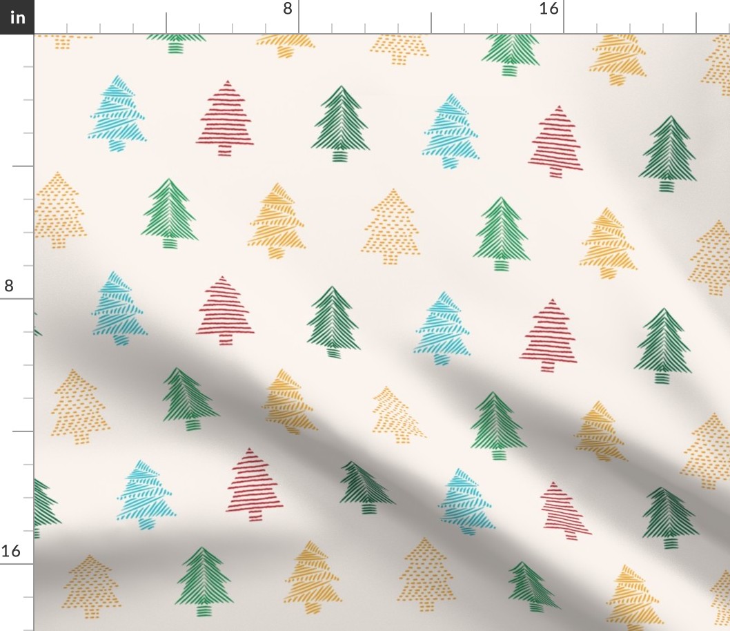 Colorful Christmas Tree - Holiday Trees - Brush Strokes - Minimal ©designsbyroochita