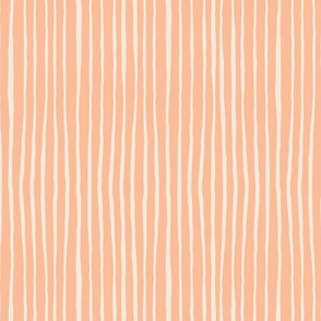 Peach Fuzz - Basic Handdrawn Stripes - Pantone
