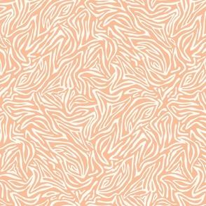 Peach Fuzz - Pantone - Wild Lines Zebra Animal Print Blender - Jumbo scale ©designsbyroochita