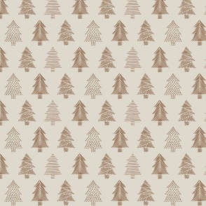Christmas Tree - Holiday Trees - Brush Strokes - Minimal - earthy - brown ©designsbyroochita