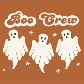 Boo Crew - Ghost Halloween Tea Towel Wall Hanging Orange