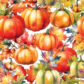 Pumpkin Bounty - on White - New for 2023