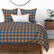 jumbo orange and blue woven check