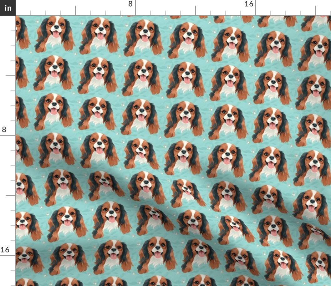 Cocker Spaniels on Turquoise