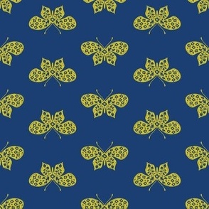 Fluttery Butterfly Small Scale Navy