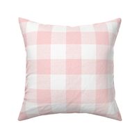 jumbo blush pink and white woven check