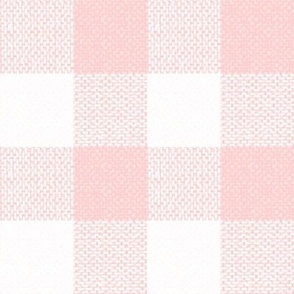 jumbo blush pink and white woven check