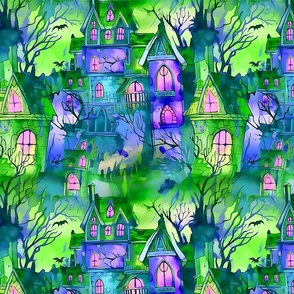Haunted Mansion - Green/Purple