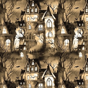 Haunted Mansion - Black/Sepia 