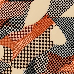 Retro Houndstooth Abstract