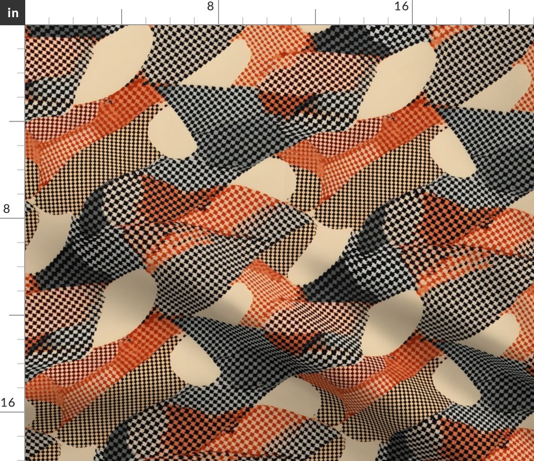 Retro Houndstooth Abstract