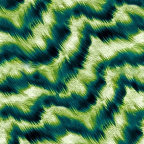 Green watercolor disfigured tiger pattern design
