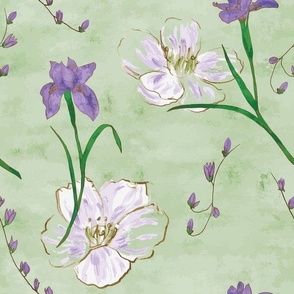 Irises 12 x 12
