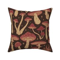 Deadly Mushrooms Rustic Red 2X