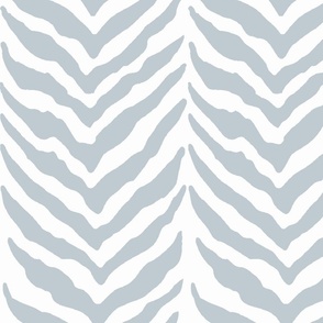 Herringbone/Chevron/Zebra Stripe large scale in Custom Blue Gray