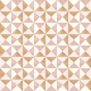 Triangle Geometric - Pastel Pink/Orange (small scale)