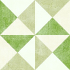 Triangle Geometric - Pastel Greens