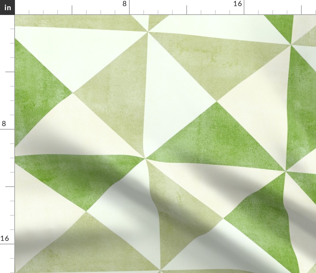 Triangle Geometric - Pastel Greens