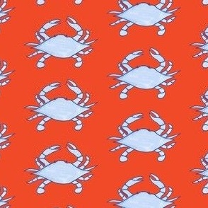 Blue Crab Coastal Wallpaper