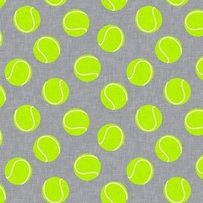 (small scale) tennis balls  on grey - C23