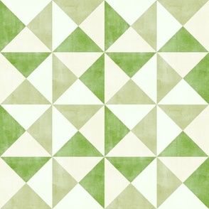 Triangle Geometric - Pastel Greens (medium scale)