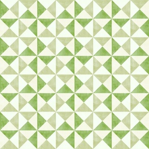 Triangle Geometric - Pastel Greens (small scale)