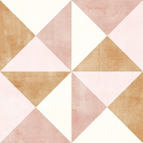 Triangle Geometric - Pastel Pink/Orange (large scale)