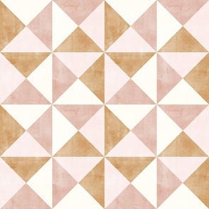 Triangle Geometric - Pastel Pink/Orange (medium scale)