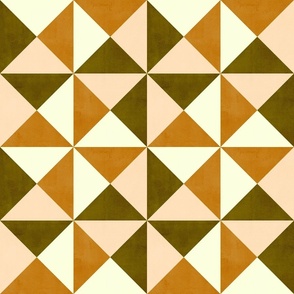 Triangle Geometric - Vibrant Orange (medium scale)