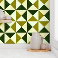 Trianlge Geometric  - Chartreuse (large scale)