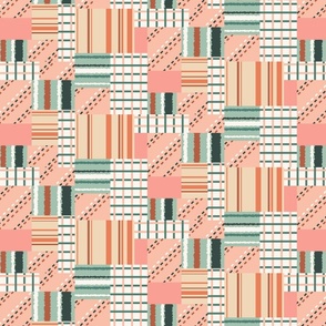 Rustic Harmony: Plaid & Stripes Collage