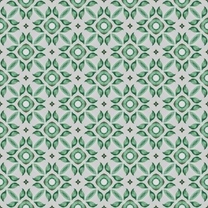 Small dollhouse  ditsy scale  leaf green watercolour symmetrical tile , with foliage creating whimsical shapes and movement.  For wallpaper, home décor, table linen, sheets, cot sheets, nature baby products.