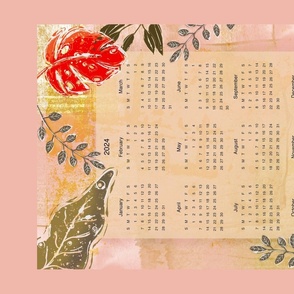 Arty leaves calendar 2024