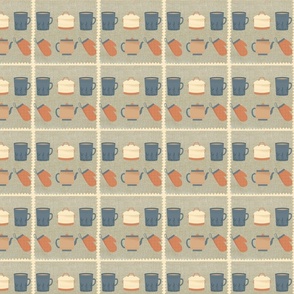 Cottagecore hessian kitchen tile / small