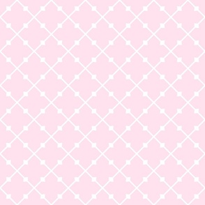 Embellished Pink Trellis in Light Pink and White - Small - Baby Girl Nursery, Pastel Easter, Pink Preppy