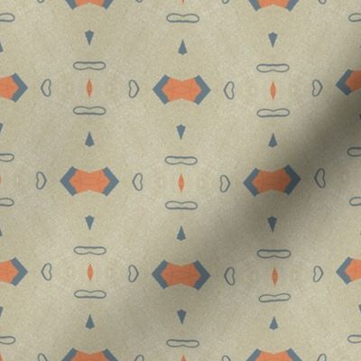Blue and orange hessian geometric / small