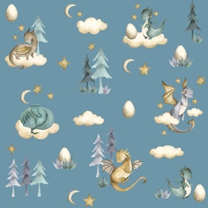 Dragons / Little Baby Dragons / Dusty Blue