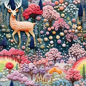 Deer in the Rainbow Forest