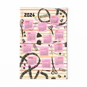 Sewing year | 2024 calendar | Pink