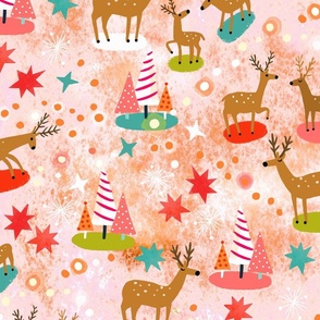 lovely tiny reindeer forest // rose // large