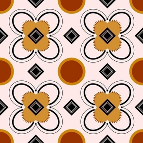 Quatrefoil in autumnal colors - medium  size