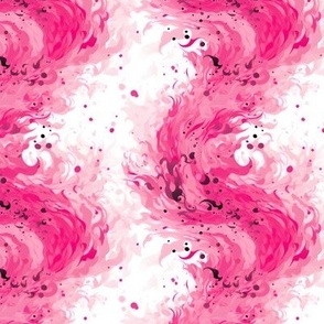 Pink & White Waves