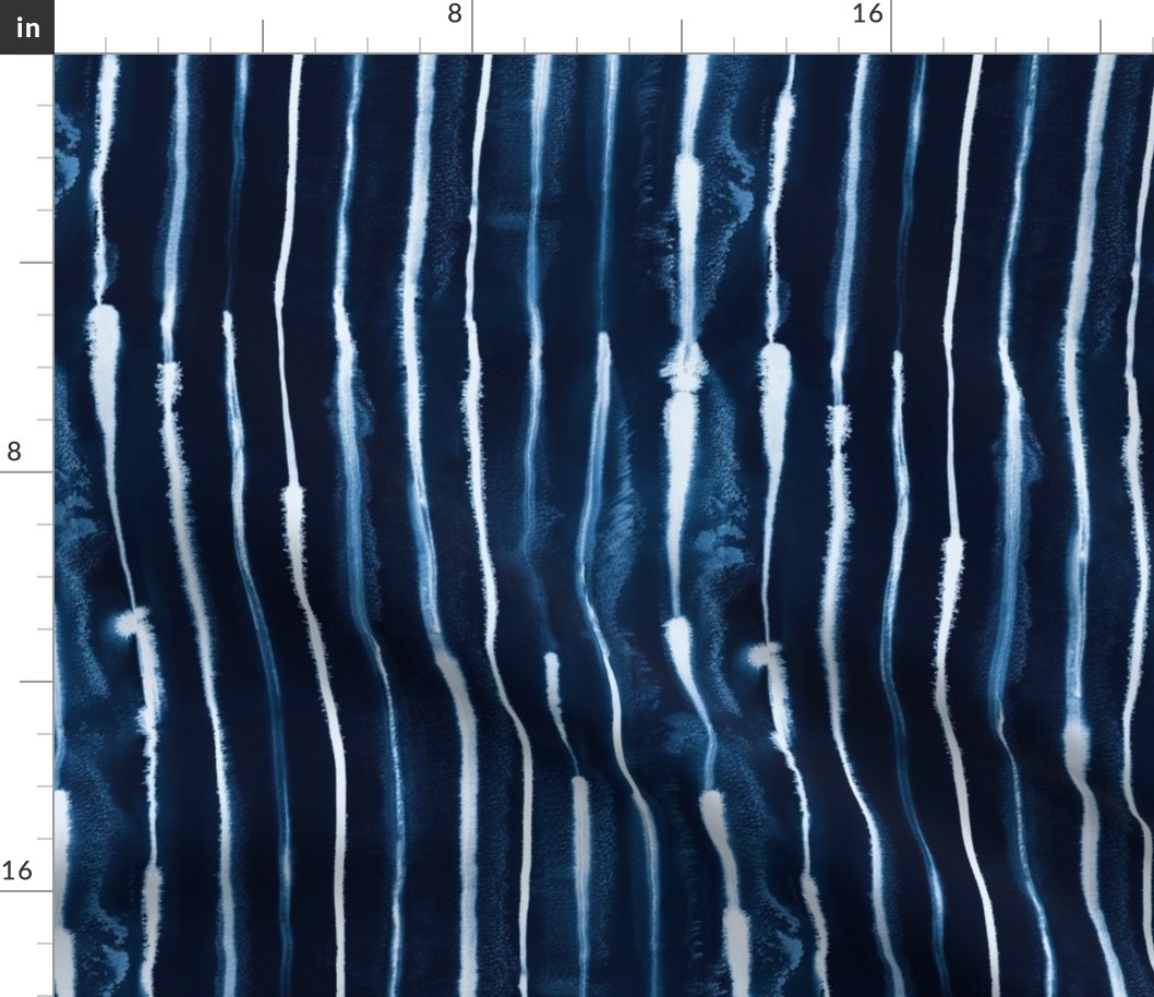 Coastal ink stripes - Blue Navy - Medium