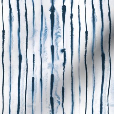 Coastal ink stripes - Blue Navy white - Small