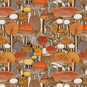 orange mushroom botanical