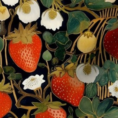 gustav klimt inspired strawberry garden