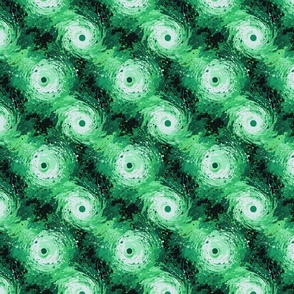 Green Dots & Swirls