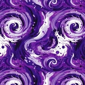 Purple & White Swirls